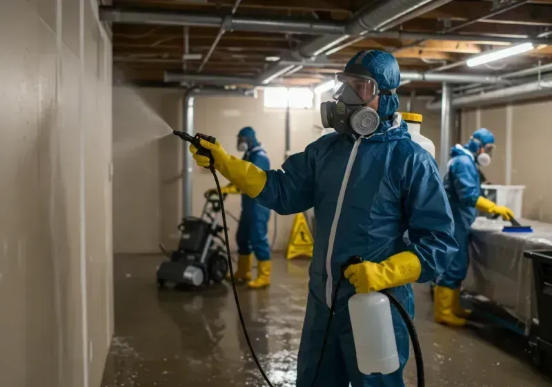 Basement Sanitization and Antimicrobial Treatment process in East Newark, NJ